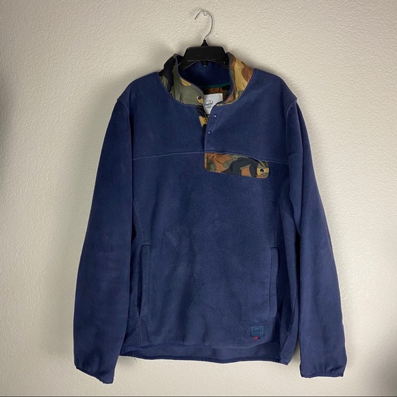 Herschel Supply Co Fleece Jacket Mens Size XL - Picture 1 of 9